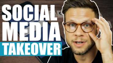 Mann erklärt Zuschauern ein Social Media Takeover