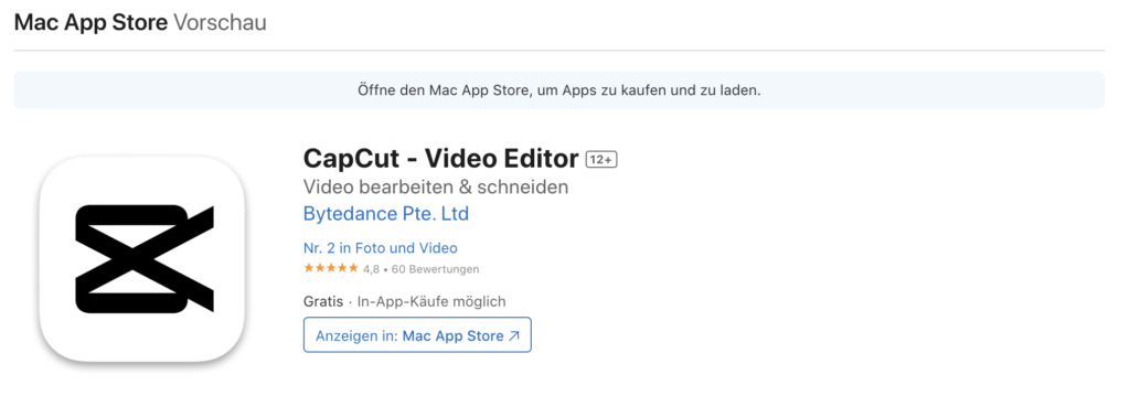 Capcut für Mac